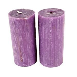 2 Colonial Candle Lavender Sage Scented Pillar Candle 6" Single Wick New, Used